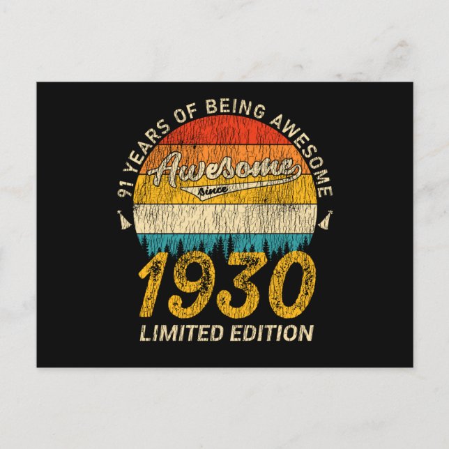 95 Jahre altes Bday Retro Phantastisch 95. Geburts Postkarte (Vorderseite)