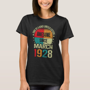 95 Jahre großartig seit März 1928 Vintage 95. Gebu T-Shirt