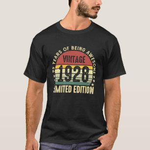 95 Jahre Vintag 1928 95. Geburtstag T-Shirt