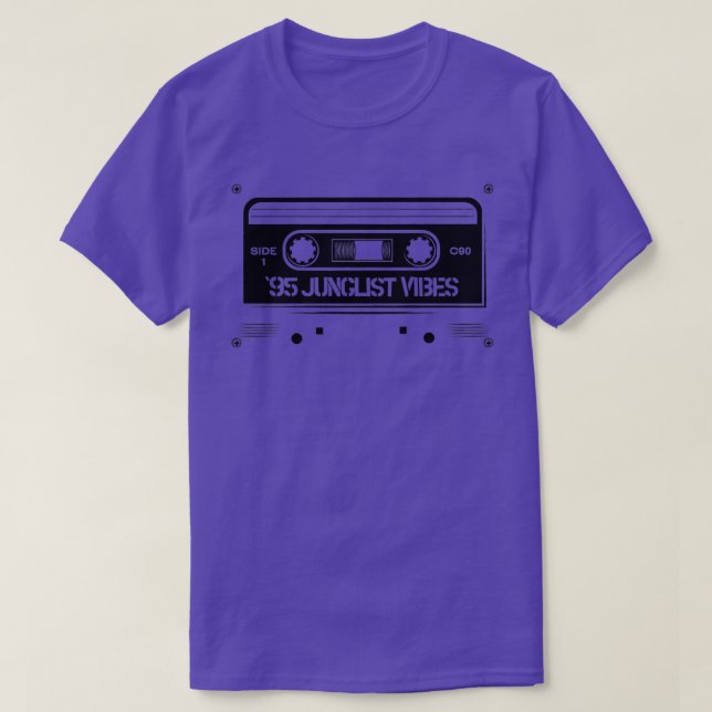 95 Junglist Vibes 1995 Jungle Music Cassette Tape T-Shirt (Design vorne)