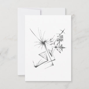 95 Schwarz Weiß Abstrakte Stammes-Tattoo-Kunst Dankeskarte