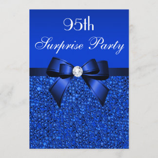 95. Überraschungs-Party-königliches Blau-Sequins Einladung