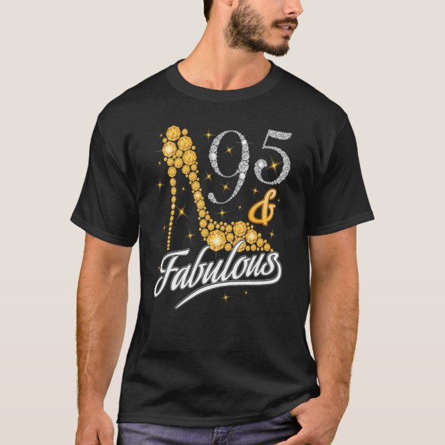 95 und fabelhafte Diamant High Heels Happy 95. Bir T-Shirt (Vorderseite)