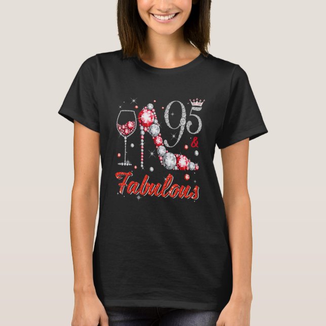 95 und fabelhafte Diamant High Heels Happy 95. Bir T-Shirt (Vorderseite)