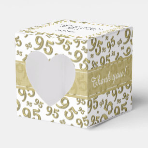 95. Vielen Dank für Ihr Geburtsdatum Gold/Weiß Z Geschenkschachtel
