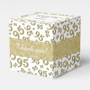 95. Vielen Dank für Ihr Geburtsdatum Gold/Weiß Z Geschenkschachtel