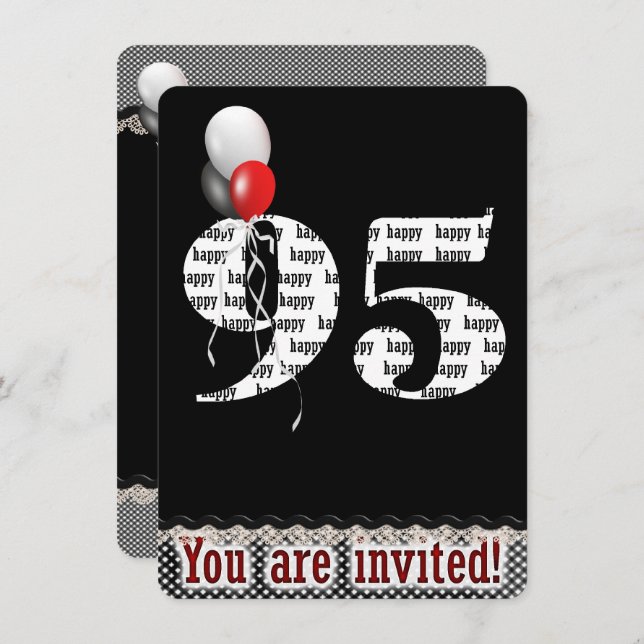 95e anniversaire Invitation (Devant / Derrière)