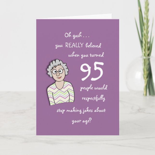 95e anniversaire pour sa carte amusante (Devant)