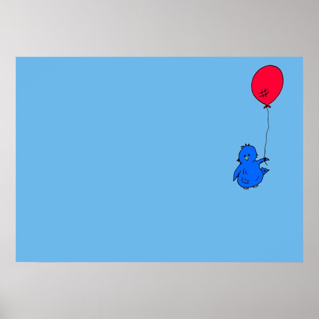 965 Ein Vogel des Glücks und ein roter Ballon Poster (Vorne)