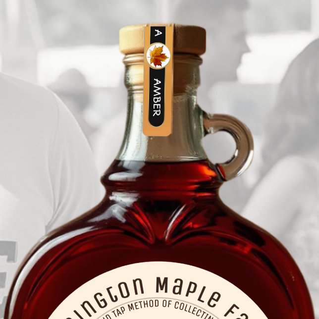 96 Ahornsirup GRADE A AMBER-manipulationssichere E Etiketten (Von Creator hochgeladen)