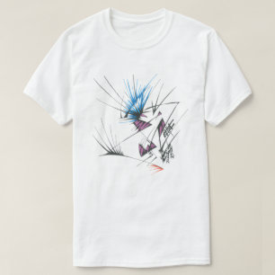 96 Farbige Abstrakte Stammes-Tattoo-Kunst T-Shirt