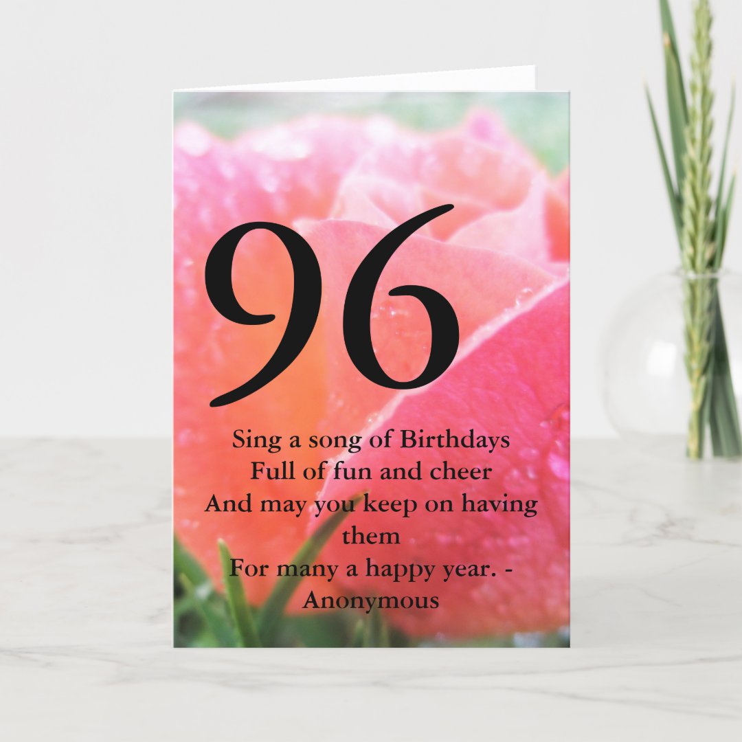 96. Geburtstag Karte Zazzle.ch