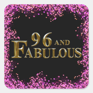 96. Geburtstag Quadratischer Aufkleber