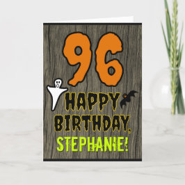 96. Geburtstag: Spooky Halloween Thema, Individuel Karte
