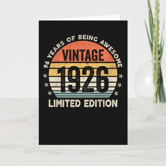 96 Jahre Phantastisch Vintag 1926 Karte (Vorderseite)