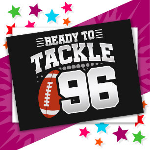96-jähriger Tackle-Fußball-Party 96. Geburtstag Postkarte