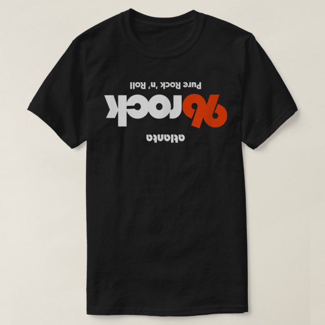 96 Rock Atlanta auf dem Kopf Dunkel T-Shirt (Design vorne)