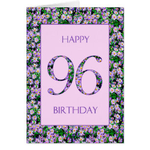 96e anniversaire de marguerites violettes