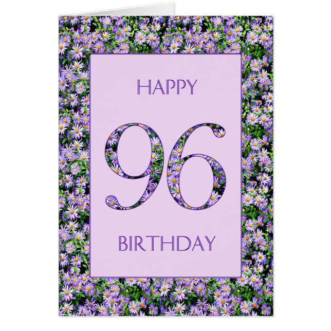 96e anniversaire de marguerites violettes (Devant)