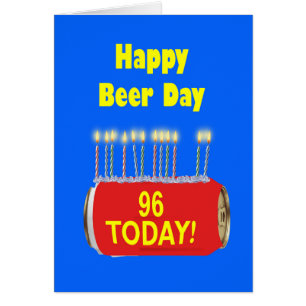 96e Jour de la bière heureux Anniversaire