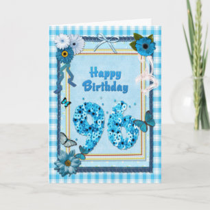 96th Birthday with a scrapbook effect Karte