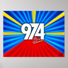 974 Insel der Europäischen Union Unterschrift Mave Poster