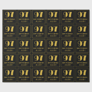 97. Geburtstag ~ Art Deco Inspiriert Look "97", Na Geschenkpapier