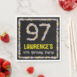 97. Geburtstag: Blumennummer, Individuelle Name, B Serviette