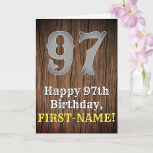 97. Geburtstag: Inspirierter Country Western Look, Karte