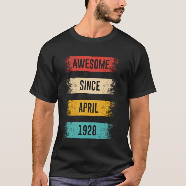 97 Jahre alt Phantastisch seit April 1928 97. Gebu T-Shirt (Vorderseite)
