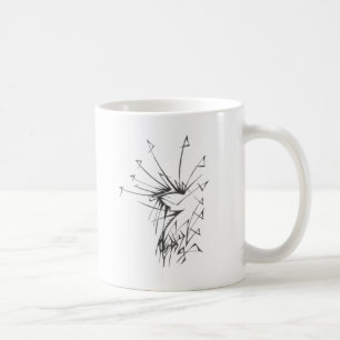 97 Schwarz-Weiß-Abstrakt-Tribal-Tattoo-Kunst Kaffeetasse
