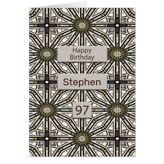 97e anniversaire Mandala Design Abstrait (Devant)