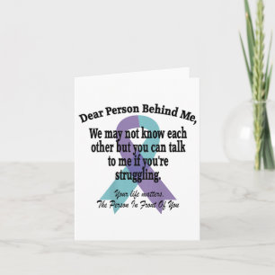 988 Bewusstseinsbildung bei Suiziden Karte