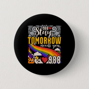988 Bleibe Morgen brauchen Sie psychisches Gesundh Button