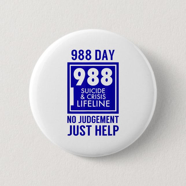 988 Day - 8. September - Suizidprävention Awarene Button (Vorderseite)