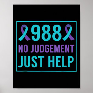 988 Day - 8. September - Suizidprävention Awarene Poster
