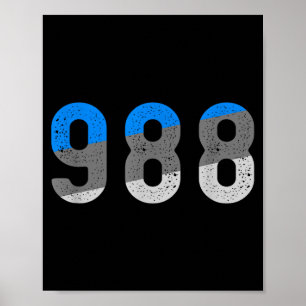 988 Präventions-Hotline Gesundheitsbewusstsein  Poster