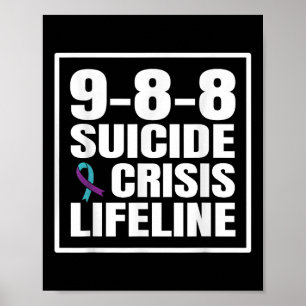 988 Selbstmord- und Krisenhotline zur Selbstmordpr Poster