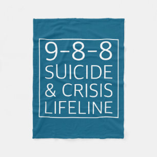 988 Selbstmordbewusstseins-Krisenhotline Grafik Ku Fleecedecke