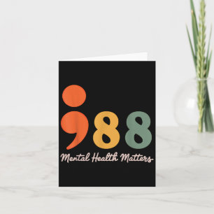988 Semicolon Mental Health S Suizidprävention Karte