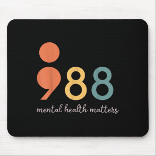 988 Semicolon Mental Health S Suizidprävention Mousepad