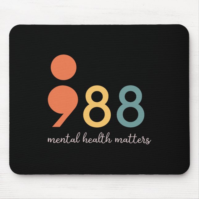 988 Semikolon Probleme mit der psychischen Gesundh Mousepad (Vorne)