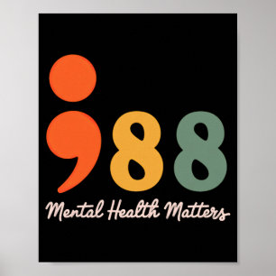 988 Semikolon Psychische Gesundheit ist Prävention Poster
