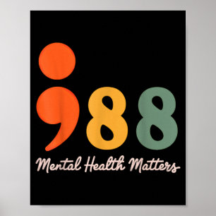 988 Semikolon Psychische Gesundheit zählt Präventi Poster