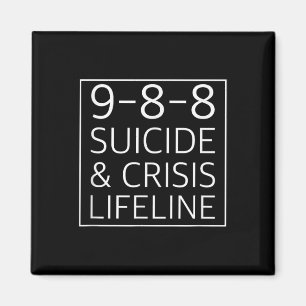 988-Shirt - Selbstmordbewusstsein Krisen-Hotline 9 Magnet