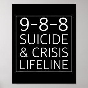 988-Shirt - Selbstmordbewusstsein Krisen-Notruf 98 Poster