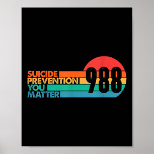 988-Shirt Suizidpräventions-Hotline 988 Bewusstsei Poster