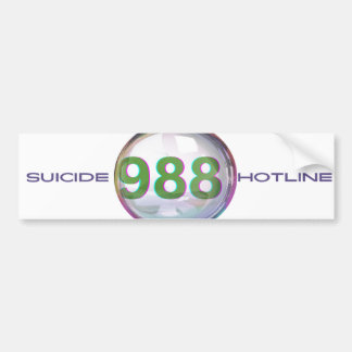 988 Sticker pare-chocs pour la prévention du suici