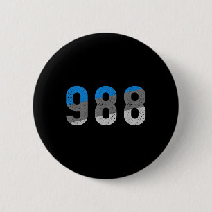 988 T-Shirt Suizidprävention Hotline Health Awaren Button
