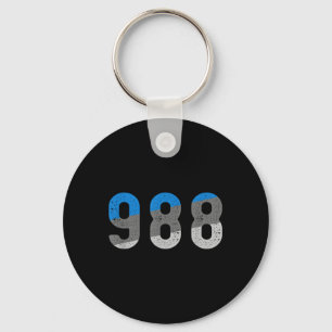 988 T-Shirt Suizidprävention Hotline Health Awaren Schlüsselanhänger